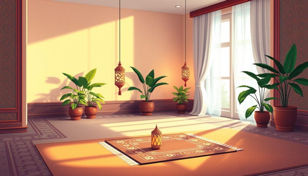 peaceful prayer environment